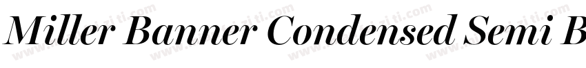 Miller Banner Condensed Semi Bold字体转换
